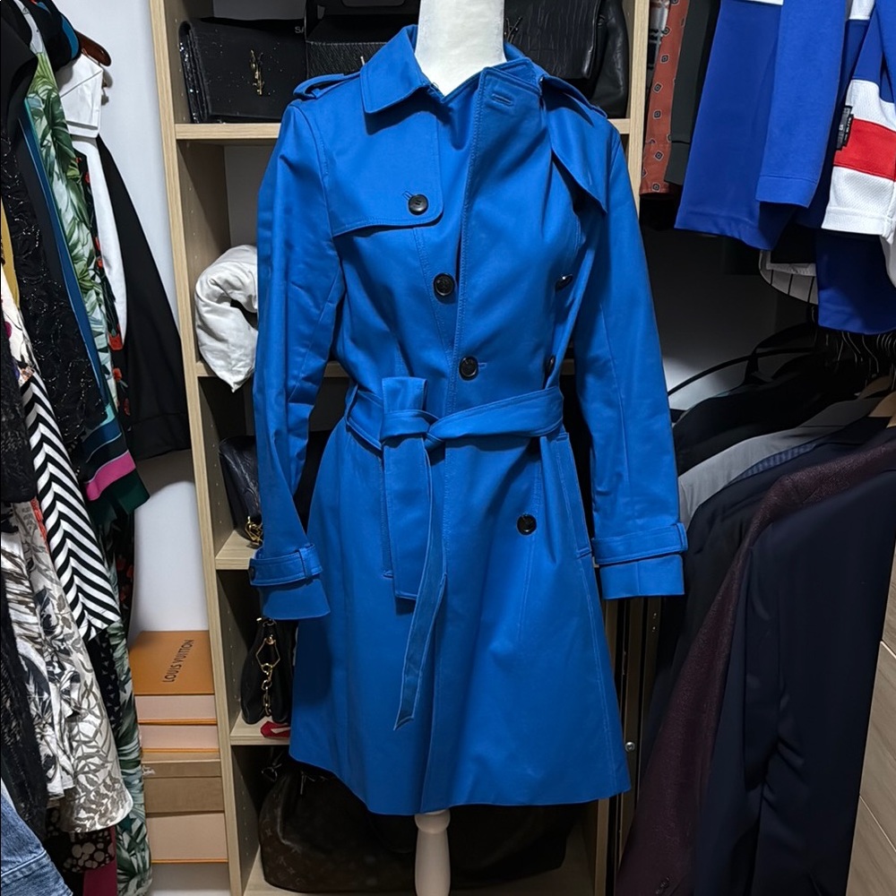 Women's Blue Trench Coat